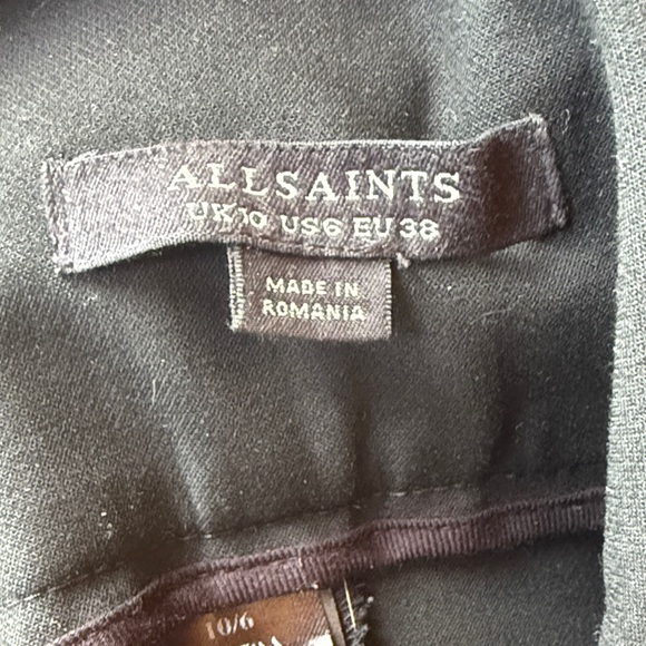 All Saints Black High-Waisted Pants - Picture 9 of 10